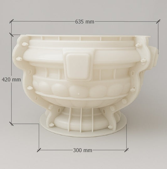 Outdoor Garden Classic Round ABS Plastic Precast Concrete Flower Pot Molds - Athena