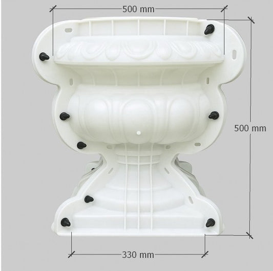 Outdoor Garden ABS Plastic Classical Roman Vase Planter Mold