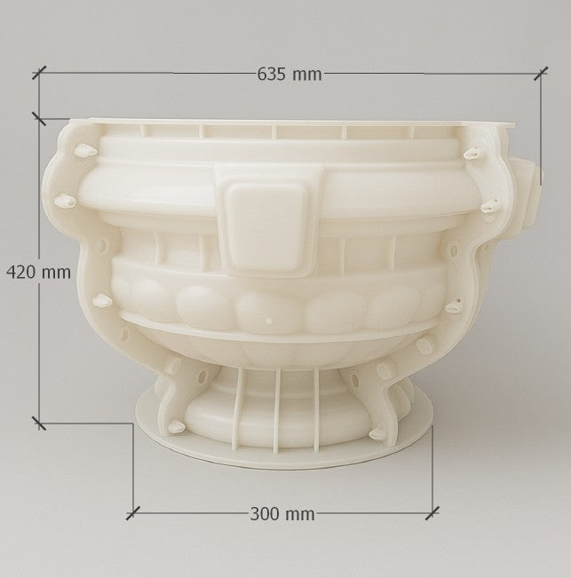Outdoor Garden Classic Round ABS Plastic Precast Concrete Flower Pot Molds - Athena